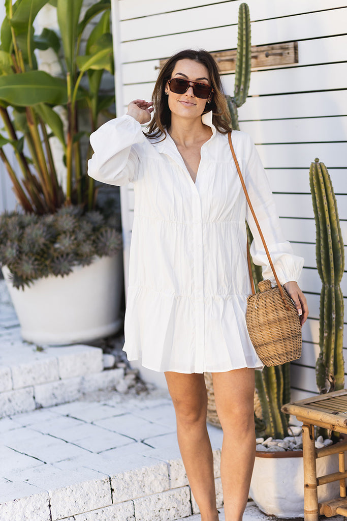 White button up shirt dress | LOVLEA Boutique Australia